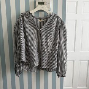 Boden Striped Blouse with quilted back